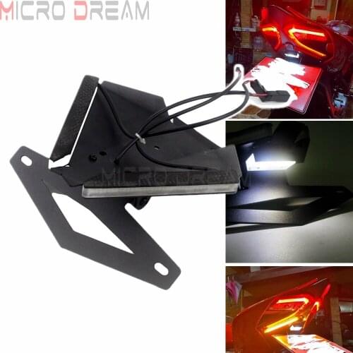 LED Tail Tidy Fender Eliminator Integrated Amber Turn Signals License Plate Light Bracket For Ducati 899/959/1199/1299 Panigale