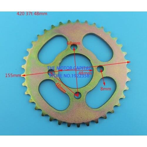 Rear Sprocket 420 37T Tooth 48mm Chain For Chinese ATV Quad Pit Dirt Bike Motorcycle Motor Moped