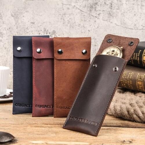 High Quality Genuine Leather Watch Protect Bag New Style Lovers Watch Storage Bags Green Leather Brand Watch Travel Bag Gift