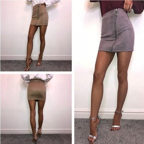 New 2021 Summer Harajuku Office Lady School Bodycon Sexy Womens Short Skirt Zipper High Waist Mini Pencil Skirt