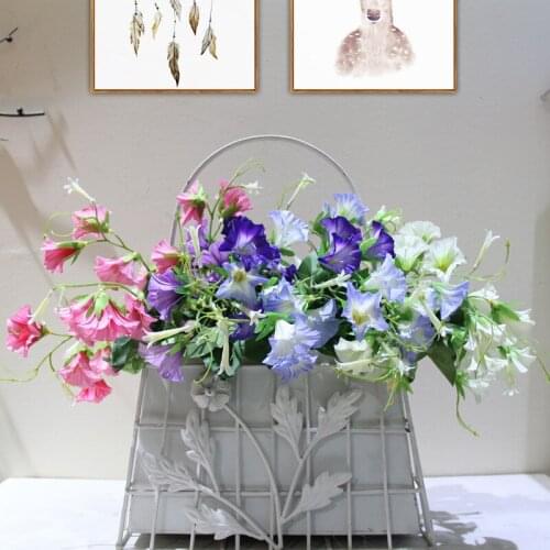 1pc Simulation trumpet flower Bouquet morning glory bonsai decoration artificial silk flower plant wall material