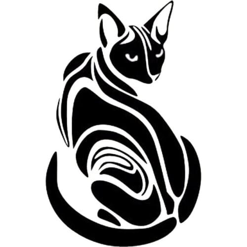 10*15.8CM Sphynx Cat Animal Pattern Car Sticker Motorcycle Decorative Car Accessories C6-1921