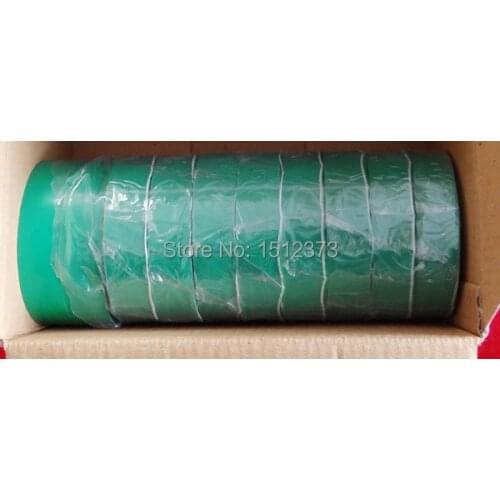 10piece/lot J20 electrical tape widh 18mm green color 15 Meter