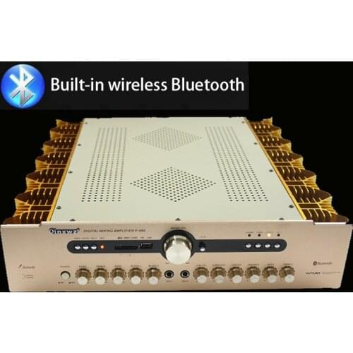 220V 800W High-power with Bluetooth 5.1 Home Theater KTV Amplifier 6-channel Amplifier Independent Subwoofer Output P-998