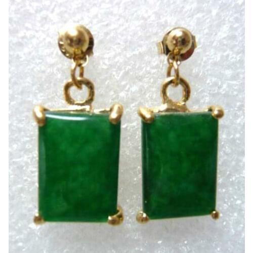 4 COLORS! FINE LIGHT GREEN/GREEN/BLACK NATURAL JADE EARRINGS CAN CHOOSE