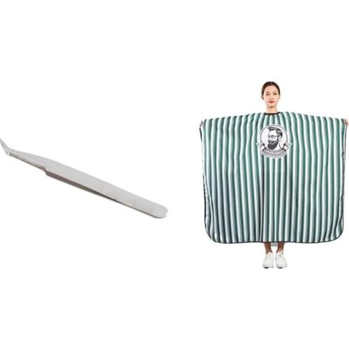 Anti-Static Tweezer Maintenance Tool Curved Pointed with Hair Cut Household Barber Shop Hairdressing Apron