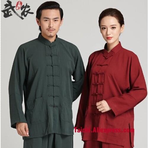 Martial art Tai chi Unifrom flax men and women Taijiquan martial arts performance clothes