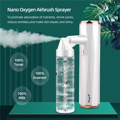 CkeyiN Mini Facial Steamer Spray Gun Water Oxygen Beauty Device Nano Sprayer Atomizer Mist Moisturizing Skin Care Airbrush 50