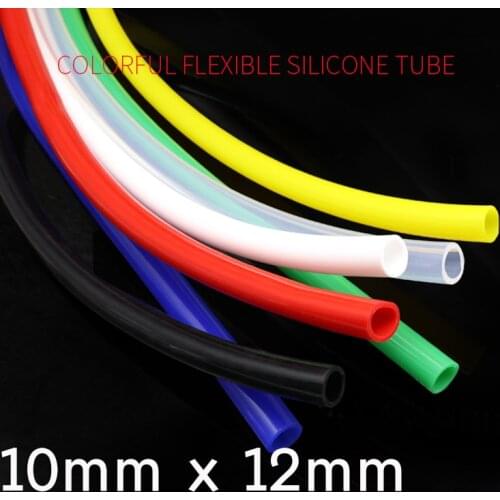 Colorful Flexible Silicone Tube ID 10mm x 12mm OD Food Grade Non-toxic Drink Water Rubber Hose Milk Beer Soft Pipe Connector