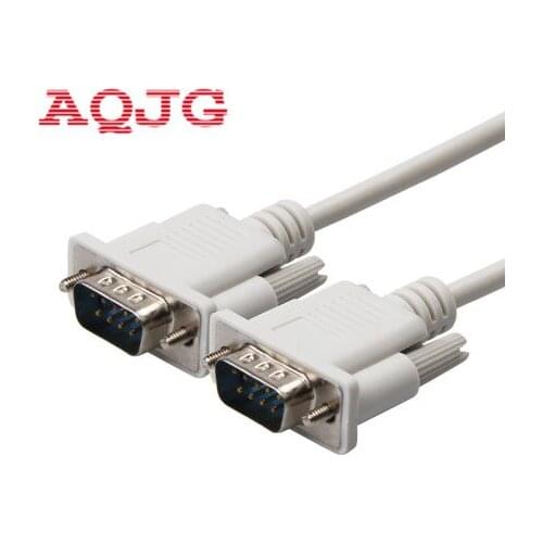 DB9 Male to male SERIAL DB9 RS232 9 PIN Data Cable SERIAL Cable PC Converter Extension Connector 1.5m 3m 5m 10m New