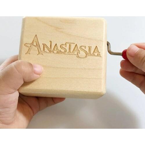 Handmade Wooden Anastasia music box Once upon a December special gifts free shipping
