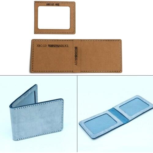 DIY Kraft Paper Template Tool Leather Wallet Craft Drawing Paper Pattern DIY Leather Craftwork Sewing Design Drawing Stencils