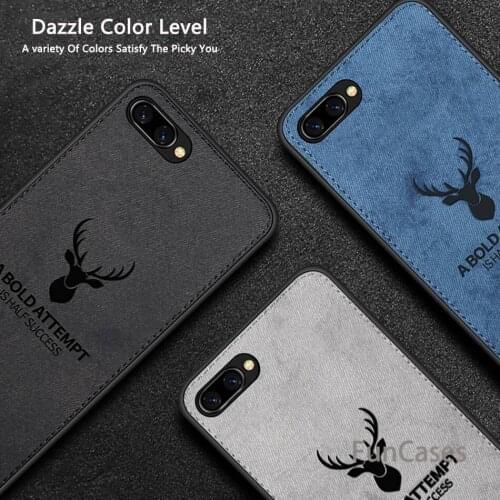 For Huawei Honor 7A Russia 5.45" Y5 2018 Fashion elk deer Pattern TPU Cloth Texture Case for Huawei Enjoy 8e Youth 8e lite