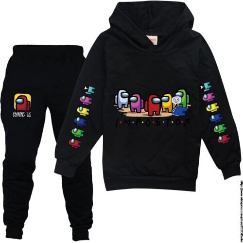 Game Among Us Hoodies Kids Sweatshirts 2Pcs Set Girls Tops Boys Christmas Clothes Casual Children Hooded Sportswear Suits