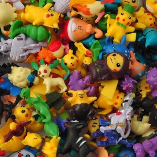 144 Different Styles Of PVC Pokemon Character Model Collection 2-3 Cm Pokémon Pikachu Anime Character Doll Childrens Toys Gifts