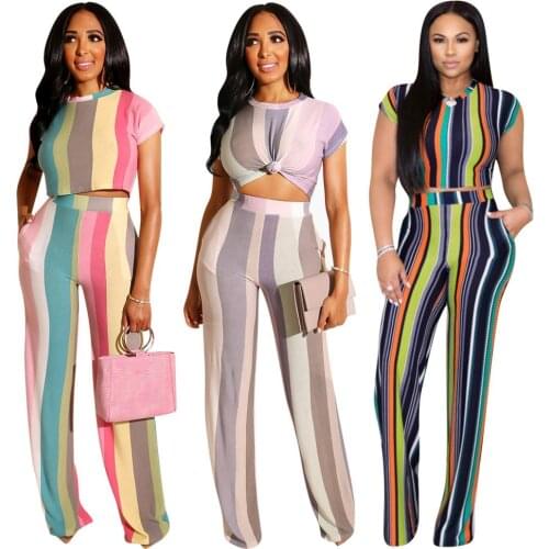 Adogirl Stripe Two Piece Set