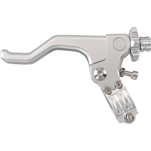 Motorcycle Silver Short Stunt Handlebar Levers For Honda Kawasaki Yamaha Suzuki Triumph Cable Clutch Brake Bikes Accessories