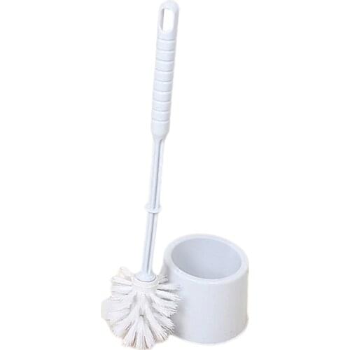 Creative Bathroom Thickened Plastic Toilet Brush With Base Ergonomic Handle Perfect Toliet Cleaning Household Use