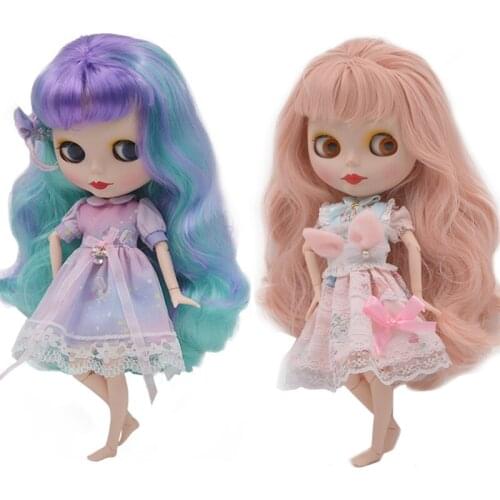 Factory Neo Blyth Doll Customized Matte Face,1/6 BJD Ball Jointed Doll Blyth Dolls for Girl,Reborn Baby Born Toys for Children F