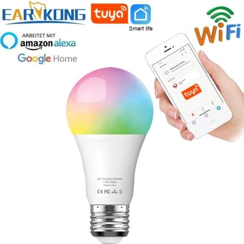 Tuya Lamp Smart WiFi Bulb E27 Compatible With Alexa Google Home Tuya APP Timer Dimmer For AC 100-240V 7.5W