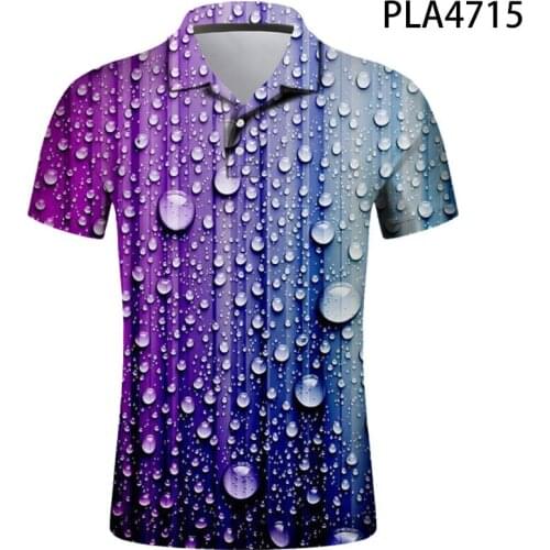 Water Drop Summer 3D Printed Polo Shirt Men Fashion Camisas Streetwear Casual Hombres Harajuku Polo Homme Short Sleeve Ropa