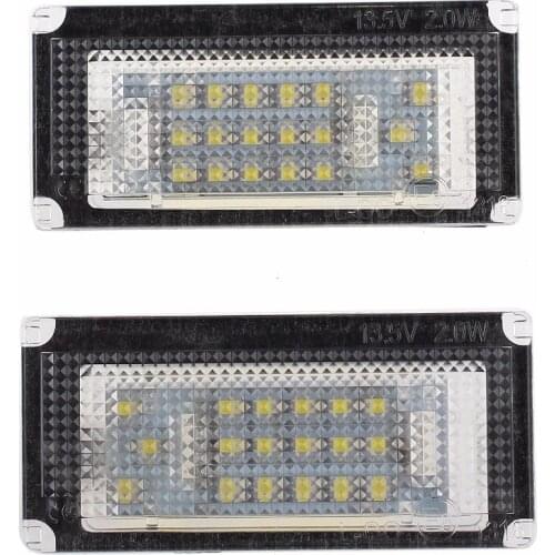 2 Pcs White 18 LED Licence Number Plate Ligths Lamps for MINI Cooper R50 R52 R53 Car Light Assembly Replacement Auto Lighting