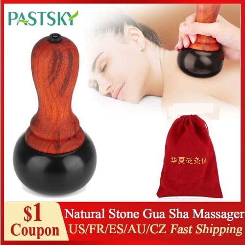 Hot Stone Electric Gua Sha Massager Natural Stone Heating GuaSha Scraping Warming Moxibustion Therapy Back Neck Massage Relax