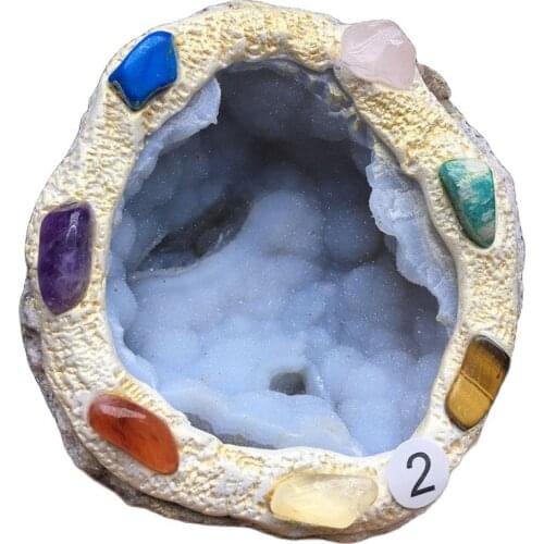 Mexico Natural AgateTreasure Basin Cave Quartz Crystal Chakra Reiki Healing Home Decoration Mineral Specimen
