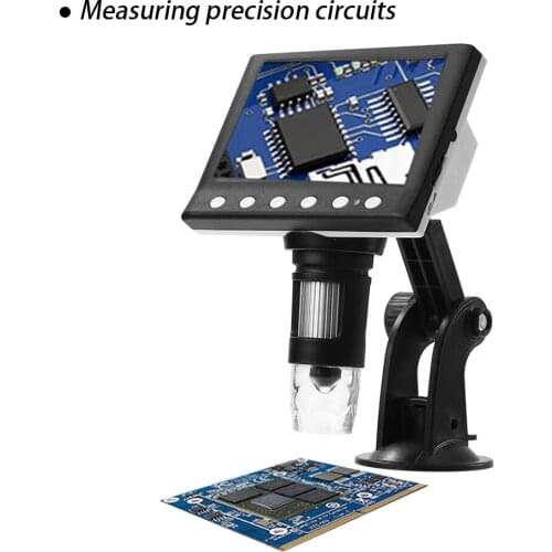 DM7 4.3 Inch 1000x Electronic USB Digital Electronic Microscope LCD Display VGA Microscope with 8 LED Stand for PCB Motherboard