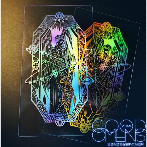 Movie Good Omens Michael Sheen Angel Devil Photo Cards Postcards Bookmark 2pcs Wallet phone mobile key belt gift limited cosplay