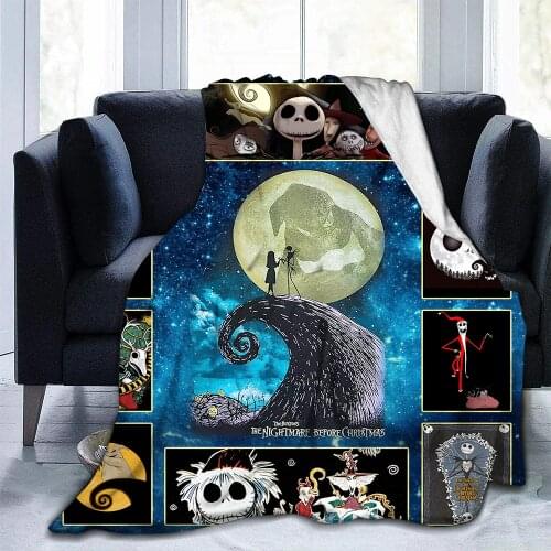 Cartoon Blanket Christmas Halloween Throw Blankets Lightweight Soft Warm Flannel Bedding Blanket Bed Couch for Kids Adults