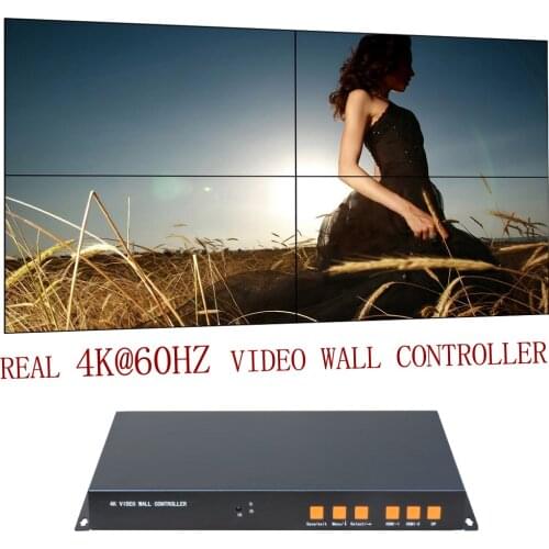 TuuKoo 4K video wall controller for 2x2,Real 4K@60HZ TV wall processor with 3840x2160@60HZ input,4K video wall splicer