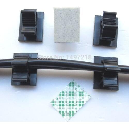 Wholesale AP-0810 20PCS/Lot 3M Self Adhesive Car Cable Clips Cable Drop Wire Holder to fix Car Charger Cable Clamp Free Shipping