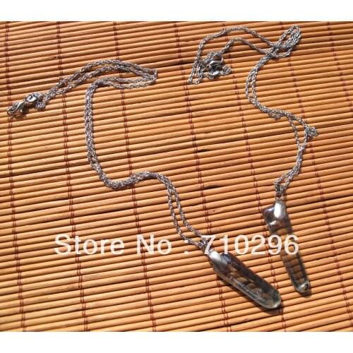 Wholesale Natural Blue Quartz Point Necklaces 10pcs/lot