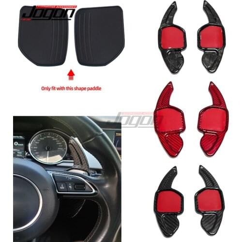 2pcs Genuine Carbon Fiber Paddle Shifter For AUDI A3 A4 A5 A6 S6 S7 2014 2015 2016 S5 2012-2015 Steering Wheel Extension Paddles
