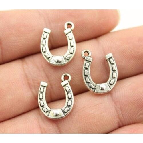 30pcs/lot--15x12mm, Antique silver plated horseshoe charms,DIY supplies, Jewelry accessories