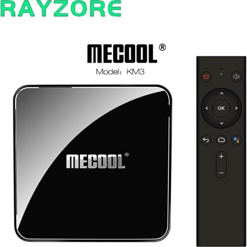 MECOOL KM3 Android Smart TV Box Amlogic S905X2 4GB 64GB 5G Wifi Bluetooth Google Certified 4K Media Player Set Top Box VS KM1