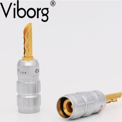 VB417G Gold Plated Copper Banana Z-Plug Speaker Cable Wire Connector