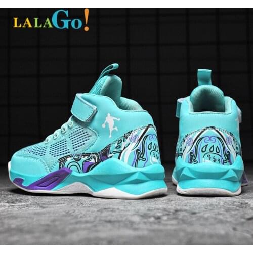 Boy Brand High Quality Thick Sole Leather Kids Sneakers Boys Basketball Shoes Children Sport Shoes Boy Basket Ball Trainer Shoes
