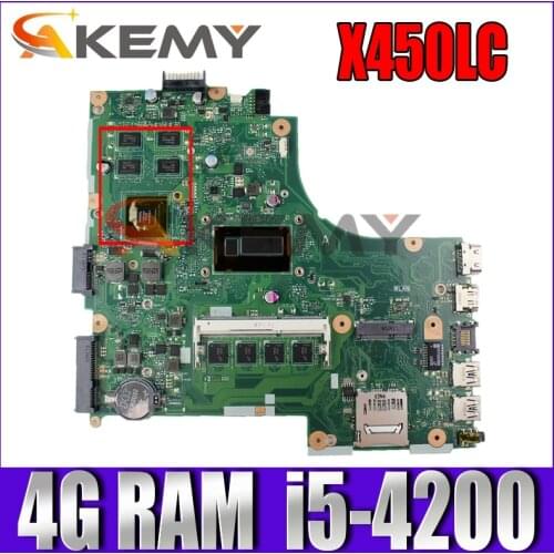 X450LC MAIN_BD._4G RAM /i5-4200CPU/AS GT720M/2G mainboard For ASUS X450L X450LD X450LC A450L X450LB Laptop motherboard Tested