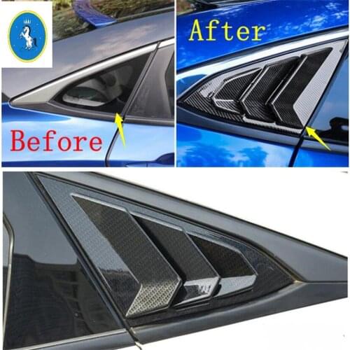 Yimaautotrims Auto Accessory Rear Window Pillar C Post Vent Louvers Scoop Cover Trim Fit For Honda Civic Sedan 2016 - 2019