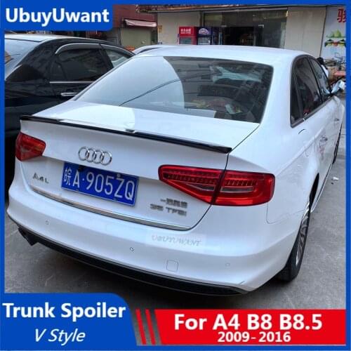 UBUYUWANT Rear Spoiler For Audi A4 B8 B8.5 2009-2016 ABS Unpainted Painted Exterior Tail Trunk Boot Wing Decoration Car Styling