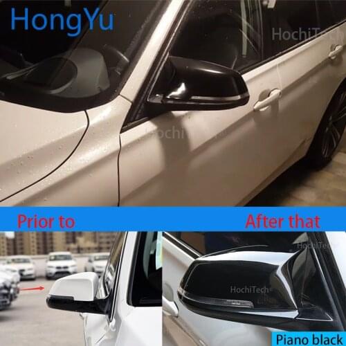 For BMW X Series X1 E84 2013-2015 Replace the original car mirror cover M3 M4 appearance bright black mirror cover