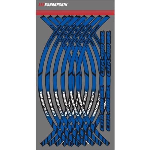 12 Strips Motorcycle Wheel Sticker Reflective Rim Stripe outer Rim Accessory Stickers For HONDA CBR400RR CBR 400RR