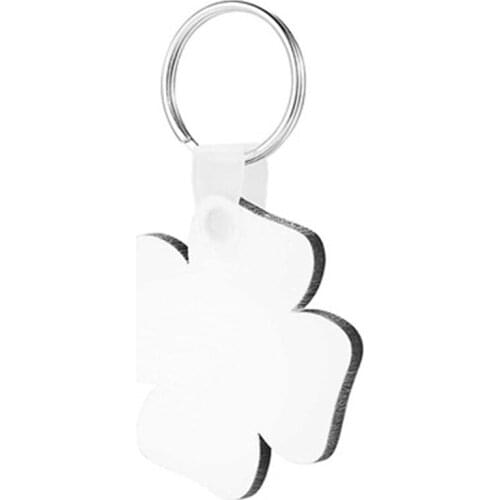 12Pcs 10 Styles Double Printable House Clothes Round Heart Blank Key Rings DIY Sublimation Wooden Hard Board Heat Transfer Chain