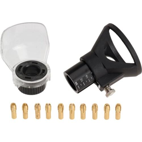12Pcs Rotary Tool Attachment Accessories Dremel Drill Dedicated Locator Horn +0.5-3.2MM Brass Collets Chuck 4.8MM Shank +Cover