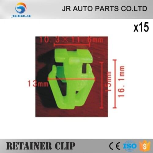 15pcs Nylon Fit Acura For Honda Side Protector Moulding Clip Retainer Fastener Rivet