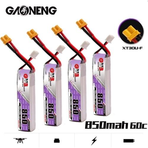 2/4/5/8/10Pcs Max120C GNB 2S 850mAh 7.6V HV Lipo Battery XT30U-F Plug for Happymodel FPV Racing Cine Whoop BetaFPV Drone RC Part