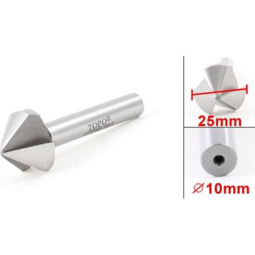 25mm Cutting Diameter 90 Degree HHS Straight Shank Chamfer Cutter Bit