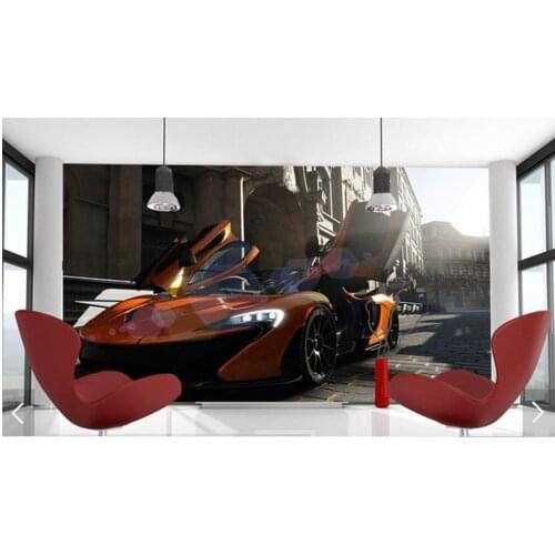 3D photo wallpaper custom 3d wall murals wallpaper Cool modern aesthetic latest sports car murals 3d living room decoration